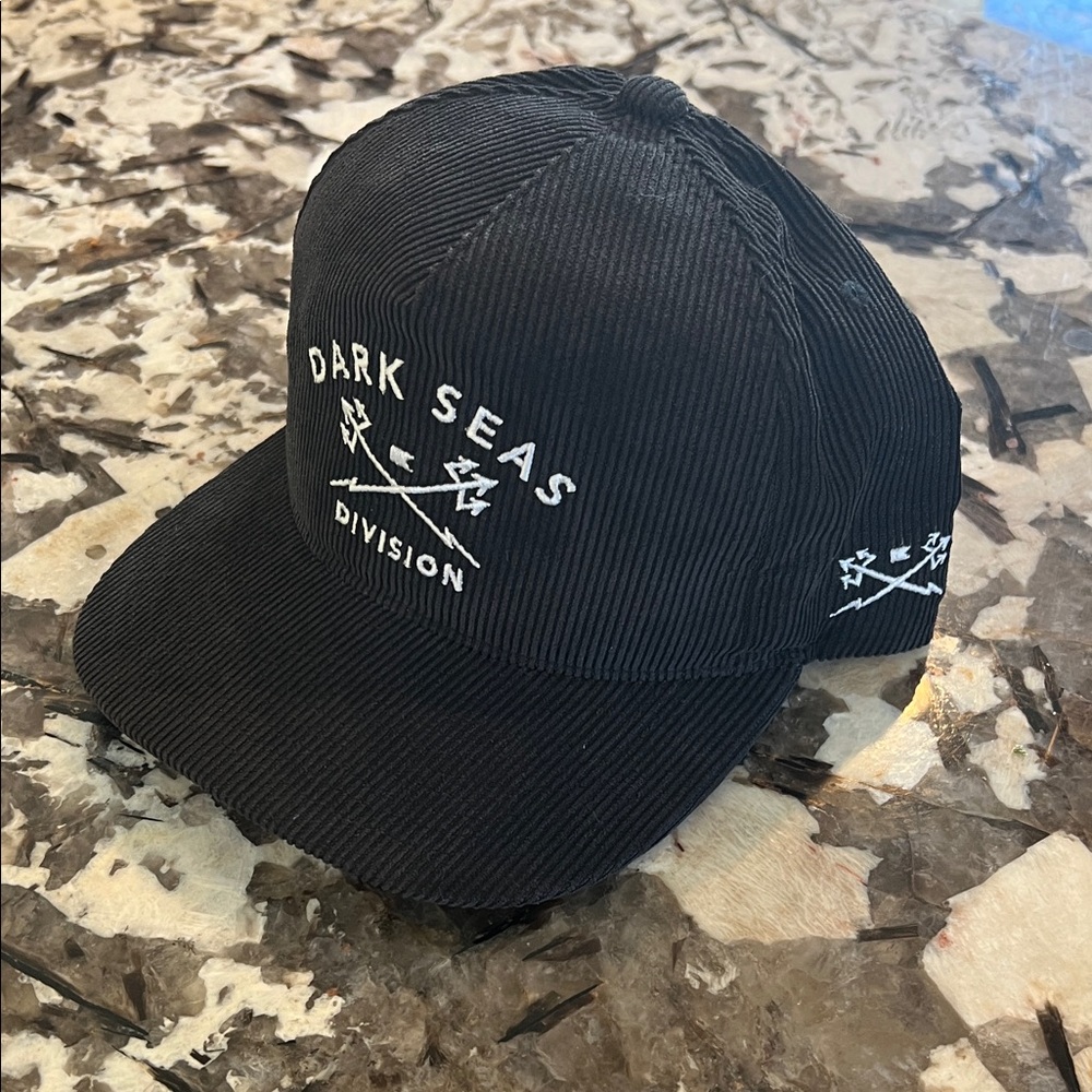 Dark Seas Division Black Corduroy Hat